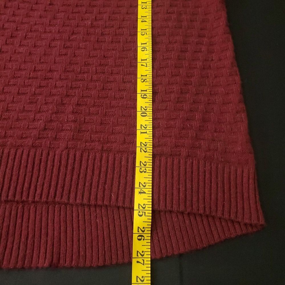 C&C California Womens Turtleneck‎ Sweater Large Red Burgundy Long Sleeve Wool - Picture 7 of 13